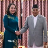 Phó Chủ tịch nước Võ Thị Ánh Xuân hội kiến Tổng thống Nepal Ram Chandra Poudel. (Ảnh: Ngọc Thúy/TTXVN)