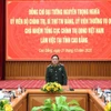 Đại tướng Nguyễn Trọng Nghĩa phát biểu tại buổi làm việc với lãnh đạo tỉnh Cao Bằng. (Nguồn: Quân đội Nhân dân)