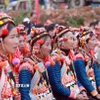 Đông đảo người dân tham dự chương trình Ngày hội văn hóa xã biên giới Thu Lũm. (Ảnh: Quý Trung/TTXVN)