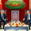 Tổng Bí thư Tô Lâm tiếp Thư ký Hội đồng An ninh Liên bang Nga Sergei Shoigu. (Ảnh: Thống Nhất/TTXVN)