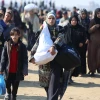 Người tị nạn Palestine trở về nhà tại Dải Gaza ngày 27/1/2025. (Ảnh: THX/TTXVN)