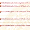 Thời gian dự kiến tổ chức Đại hội đại biểu Đảng bộ các tỉnh, thành phố 