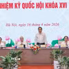 Chủ tịch Quốc hội Trần Thanh Mẫn chủ trì Hội nghị triển khai thực hiện Định hướng lập pháp nhiệm kỳ Quốc hội khóa XVI. (Ảnh: Doãn Tấn/TTXVN)