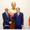 Chủ tịch Quốc hội Trần Thanh Mẫn tiếp Chủ tịch Hạ viện Maroc Rachid Talbi El Alami. (Ảnh: Doãn Tấn/TTXVN)