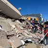 Tòa nhà bị sập sau động đất tại Pereira, Colombia ngày 10/8/2026. (Ảnh: AA/TTXVN phát)