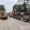 Hiện trường vụ tai nạn. (Nguồn: Báo Phú Thọ)