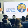 Đại sứ Việt Nam tại Mỹ Nguyễn Quốc Dũng phát biểu tại diễn đàn. (Ảnh: TTXVN phát)