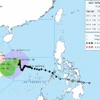 Vị trí và đường đi của bão số 15. (Nguồn: Trung tâm Dự báo Khí tượng Thủy văn Quốc gia)