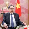 Chủ tịch Quốc hội Trần Thanh Mẫn trả lời phỏng vấn báo chí. (Ảnh: Doãn Tấn/TTXVN)