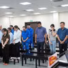 Các bị cáo tại phiên tòa. (Ảnh: Kim Anh/TTXVN)