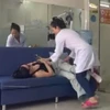 Bác sỹ nha khoa hành hung khách hàng. (Ảnh cắt từ clip)