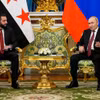 Tổng thống Nga Vladimir Putin và người đồng cấp Syria Ahmed al-Sharaa trong một cuộc gặp hồi tháng 10/2025. (Nguồn: Reuters)