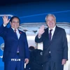 Thủ tướng Phạm Minh Chính và Tổng Thư ký Liên hợp quốc António Guterres cùng rời Hà Nội sang Kuala Lumpur, Malaysia tham dự Hội nghị Cấp cao ASEAN lần thứ 47 và các Hội nghị Cấp cao liên quan. (Ảnh: Dương Giang/TTXVN)