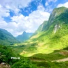 Thung lũng Xuân Trường nằm trong vùng Công viên Địa chất Toàn cầu UNESCO Non nước Cao Bằng. (Ảnh: TTXVN phát)