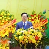 Ông Đỗ Thanh Bình, Ủy viên Trung ương Đảng, Bí thư Thành ủy Cần Thơ nhiệm kỳ 2020-2025, thay mặt Đoàn Chủ tịch phát biểu bế mạc Đại hội. (Ảnh TTXVN phát)