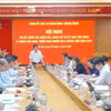 Đồng chí Nguyễn Quang Trường, Phó Bí thư Đảng ủy, Chủ nhiệm Ủy ban Kiểm tra Đảng ủy các cơ quan Đảng Trung ương chủ trì hội nghị. (Ảnh: Phương Hoa/TTXVN)