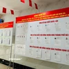 Niêm yết danh sách người ứng cử đại biểu Quốc hội khóa XVI ở đơn vị bầu cử số 3; đại biểu Hội đồng Nhân dân thành phố Hà Nội khóa XVII, đơn vị bầu cử số 9; người ứng cử đại biểu Hội đồng Nhân dân phường Định Công khóa II nhiệm kỳ 2026-2031. (Ảnh: Trí Đức/Vietnam+)