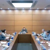 Phó Chủ tịch Quốc hội Nguyễn Khắc Định chủ trì làm việc với các cơ quan về công tác phối hợp chuẩn bị. (Nguồn: Cổng thông tin điện tử Quốc hội Việt Nam)