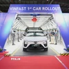 Các mẫu ôtô EV được sản xuất tại nhà máy VinFast Ấn Độ. (Ảnh: Ngọc Thúy/TTXVN)