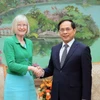 Phó Thủ tướng, Bộ trưởng Bộ Ngoại giao Bùi Thanh Sơn tiếp Đại sứ đặc mệnh toàn quyền Australia tại Việt Nam Gillian Bird. Ảnh: An Đăng - TTXVN