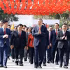 Tổng Bí thư Tô Lâm cùng Đoàn công tác của Trung ương đến Khu Di tích Quốc gia Đặc biệt Kim Liên, tỉnh Nghệ An. (Ảnh: Thống Nhất/TTXVN)