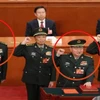 Trương Hựu Hiệp (đứng trước), Phó Chủ tịch Quân ủy Trung ương, đã tuyên thệ nhậm chức ngày 11/3/2023. (Nguồn: Getty Images)