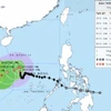 Vị trí và đường đi của bão số 15. (Nguồn: Trung tâm Dự báo Khí tượng Thủy văn Quốc gia)