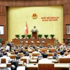 Quốc hội làm việc tại hội trường. (Ảnh: Doãn Tấn/TTXVN)