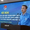 Bí thư Trung ương Đoàn, Chủ tịch Hội Liên hiệp Thanh niên Việt Nam Nguyễn Tường Lâm phát biểu. (Ảnh: Hạnh Quyên/TTXVN)