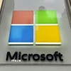 Biểu tượng Microsoft tại một cửa hàng ở New York, Mỹ. (Ảnh: Kyodo/TTXVN)