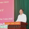 Thiếu tướng Trần Hồng Minh, Ủy viên Ban Chấp hành Trung ương Đảng, Ủy viên Ban Chấp hành Đảng bộ Chính phủ, Bí thư Đảng bộ, Bộ trưởng Bộ Xây dựng, trình bày chương trình hành động. (Ảnh: Chu Hiệu/TTXVN)