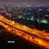 Tuyến đường Vành đai 3 đoạn Nguyễn Xiển. (Ảnh: Tuấn Anh/TTXVN)