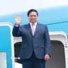 Thủ tướng Phạm Minh Chính rời Hà Nội, lên đường thăm chính thức Liên bang Nga. (Ảnh: Dương Giang/TTXVN)