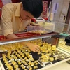 Vàng bày bán tại công ty vàng Bảo Tín Minh Châu. (Ảnh: Trần Việt/TTXVN)