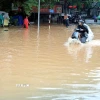 Mưa lớn gây ngập úng một tuyến đường ở Tuyên Quang. (Ảnh: Quang Cường/TTXVN)