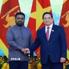 Thủ tướng Phạm Minh Chính hội kiến Tổng thống Sri Lanka Anura Kumara Dissanayaka. (Ảnh: Dương Giang/TTXVN)