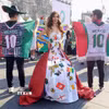 Hoạt náo viên tại một sự kiện cổ động cho World Cup 2026. (Ảnh: Phi Hùng/TTXVN)