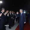 Lễ tiễn Tổng Bí thư Tô Lâm và đoàn cấp cao Việt Nam tại Sân bay Quốc tế Techo. (Ảnh: Thống Nhất/TTXVN)