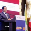 Thủ tướng Phạm Minh Chính phát biểu tại Diễn đàn Lãnh đạo và Đối tác ASEAN. (Ảnh: Dương Giang/TTXVN)