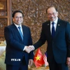Thủ tướng Phạm Minh Chính hội đàm hẹp với Thủ tướng Malaysia Anwar Ibrahim. (Ảnh: Dương Giang/TTXVN)