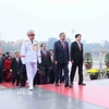 Lãnh đạo Đảng, Nhà nước viếng Chủ tịch Hồ Chí Minh nhân kỷ niệm 96 năm Ngày thành lập Đảng Cộng sản Việt Nam. (Ảnh: An Đăng/TTXVN)