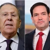 Ngoại trưởng Nga Sergei Lavrov (trái) và người đồng cấp Mỹ Marco Rubio. (Nguồn: Reuters)