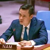Đại sứ Đặng Hoàng Giang, Trưởng Phái đoàn thường trực Việt Nam tại Liên hợp quốc. (Ảnh: Hoài Thanh/TTXVN)