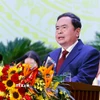 Chủ tịch Quốc hội Trần Thanh Mẫn phát biểu chỉ đạo Đại hội. (Ảnh: Doãn Tấn/TTXVN)