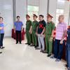 Cơ quan Cảnh sát điều tra Công an tỉnh Sơn La thi hành các quyết định tố tụng đối với Bùi Văn Hưng (dấu X). (Nguồn: Công an tỉnh Sơn La)