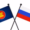 Cờ ASEAN-Nga. (Nguồn: Vietnam+)