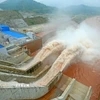 Khu vực đập chính thủy điện Lai Châu. (Ảnh: Quốc Khánh/TTXVN)