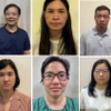 Các đối tượng (trái qua phải, trên xuống dưới): Nghiêm Quốc Hưng, Phạm Thị Hạnh, Nguyễn Đình Thám, Đặng Thị Phương, Trần Hồng Hạnh, Nguyễn Thị Cẩm Anh. (Ảnh: Bộ Công an)