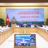 Phiên họp thứ hai Ban Chỉ đạo các công trình trọng điểm, dự án quan trọng quốc gia lĩnh vực đường sắt. (Ảnh: Dương Giang/TTXVN)