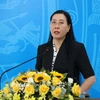 Ủy viên Trung ương Đảng, Bí thư Tỉnh ủy Quảng Ngãi Bùi Thị Quỳnh Vân. (Ảnh: Phạm Cường/TTXVN)